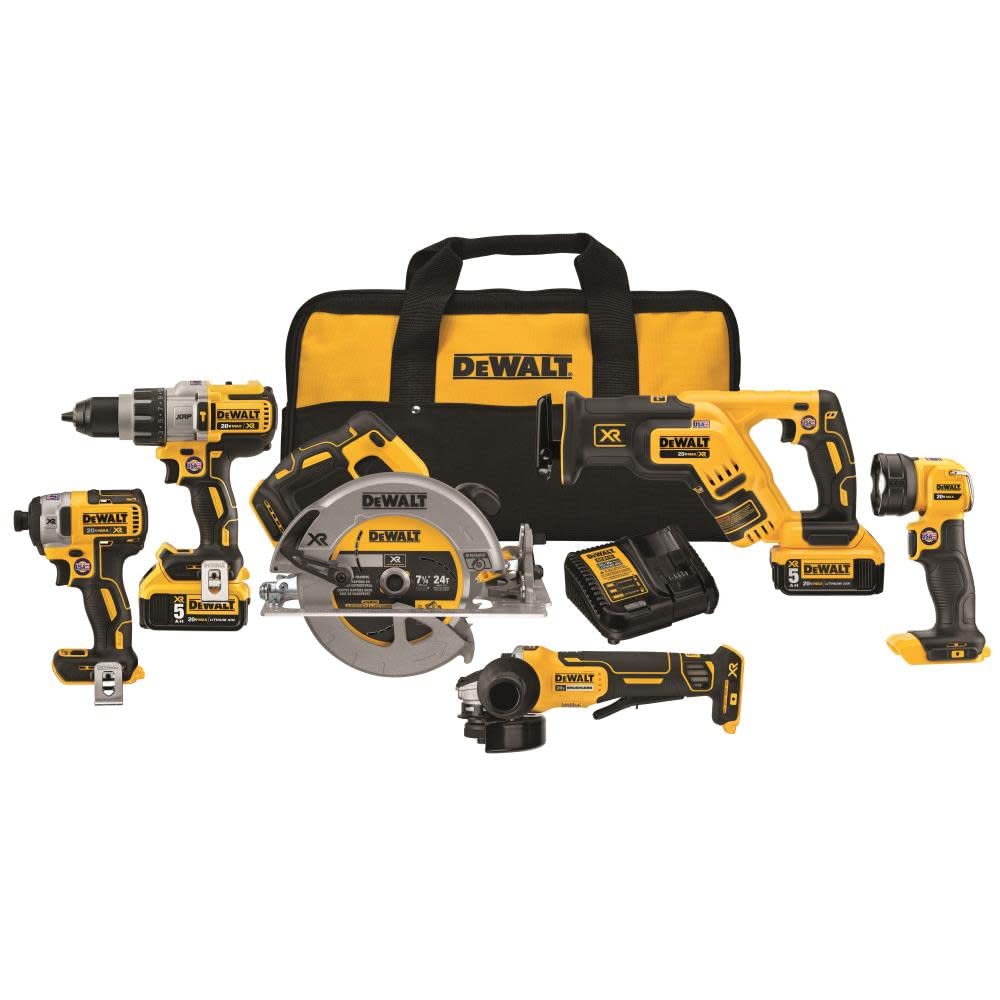 DEWALT 20V MAX* Cordless Drill Combo Kit, 6-Tool (DCK695P2) DEWALT