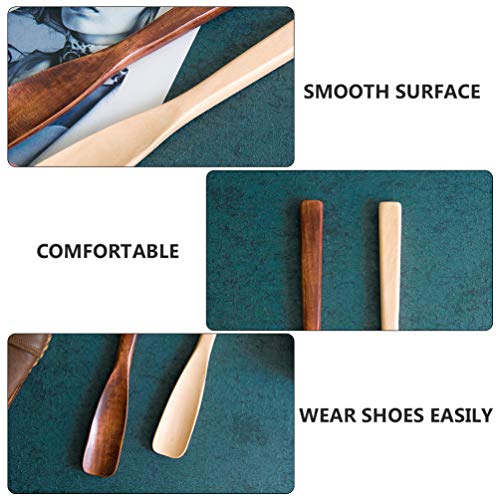 EXCEART Pocket Tool 2pcs Portable Solid Wood Shoehorn Tools for Boots Boot Inserts for Travel Shoe Horn Mini Funnel Stainless Steel Funnel Pro Tools EXCEART