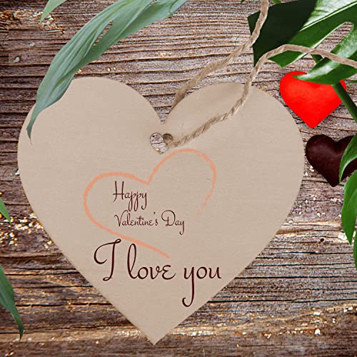 20Pcs 5" Wooden Hearts for Crafts, Wood Predrilled Hearts Cutout Slices, DIY Unfinished Wooden Ornaments Embellishments, Heart Sign TGA for Focal20