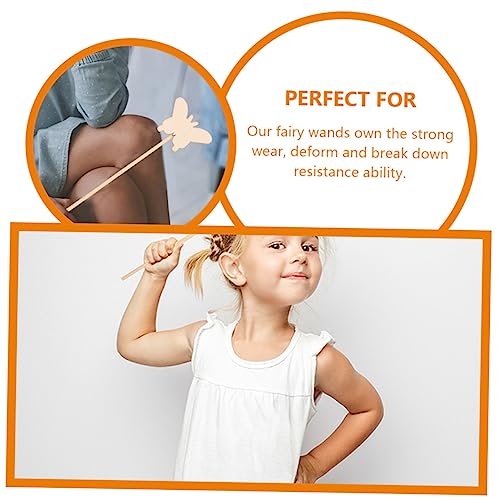 Operitacx 8pcs Wand Unfinished Fairy Wands DIY Fairy Wand Princess Wand Unfinished Fairy Sticks Princess Crafts Kid Toys for Girls Fairy Wands for Operitacx