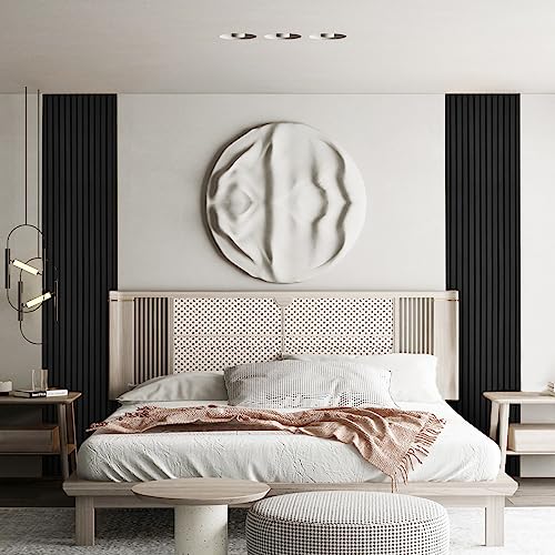 YLL YLL Wood Wall Panels Acoustic Wall Panels for Interior Wall Decoration Two 94.68" x 12.79" Wood Slat Sall Paneling 3D soundproof Wall Panels Wood YLL YLL