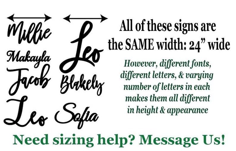 Custom Wood Word Sign, Wall Decor, Personalized Wooden Wall Art, Any cursive word or name sign Kobasic Creations