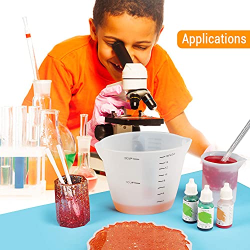 500ml Large Silicone Measuring Cups, Gartful 2-Cup Resin Mixing & Pouring Cups for Epoxy, Resin Jewelry Making, Nonstick Reusable Craft Measuring Gartful