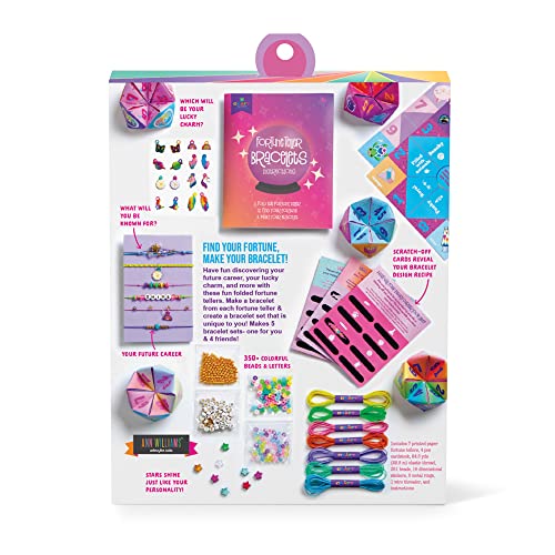 Craft-tastic — DIY Fortune Bracelets — Craft Kit — Create The Fortune Teller, Use Matching Scratch-Off Cards, and Discover which Bracelets to Make — Craft-tastic