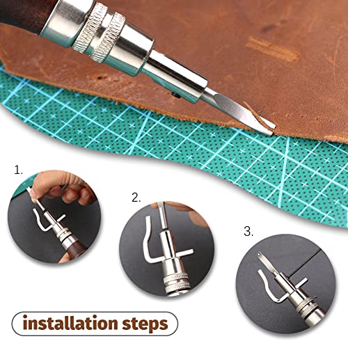 Jupean 458 Pieces Leather Kits, Leather Working Tools, Leathercraft Tools and Supplies with Instruction, Tool Holder, Leather Stamps Set, Prong JUPEAN
