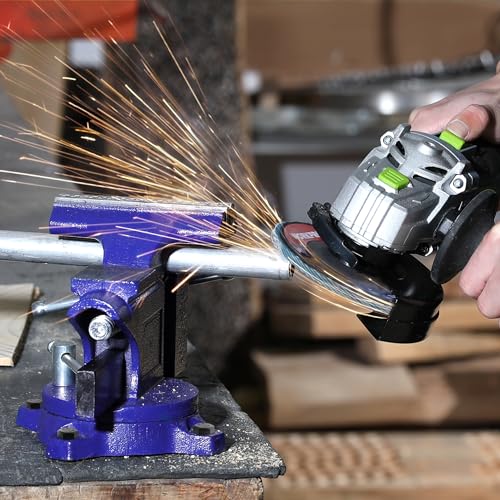 WORKPRO Bench Vise, 4-1/2" Vice for Workbench, Utility Combination Pipe Home Vise, Swivel Base Bench for Woodworking WORKPRO