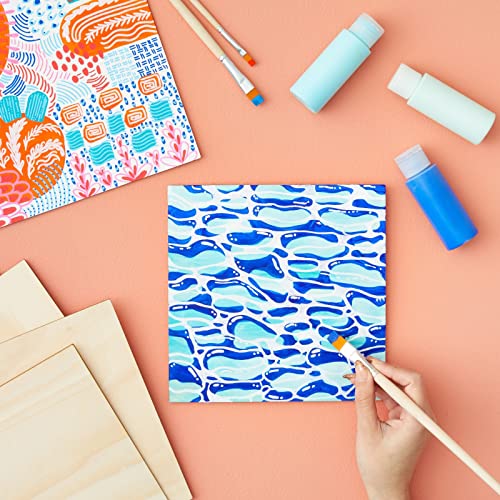 8 Pack Thin 8x8 Wood Squares for DIY Crafts, Unfinished 1/8 Inch Basswood Plywood for Laser Cutting, Wood Burning Bright Creations