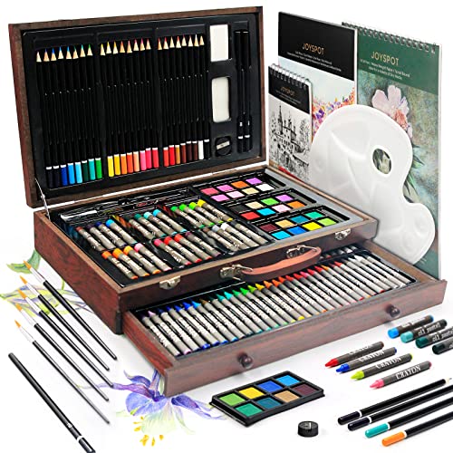 145 Piece Deluxe Art Set With 2 X 50 Sheet Drawing Pad, Art