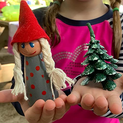 GNIEMCKIN Wooden Peg People, 3.5 Inch 60 Pieces, Peg Dolls Unfinished in Standardization Sizes, Perfect for DIY Art and Craft, Painting, Dollhouse GNIEMCKIN