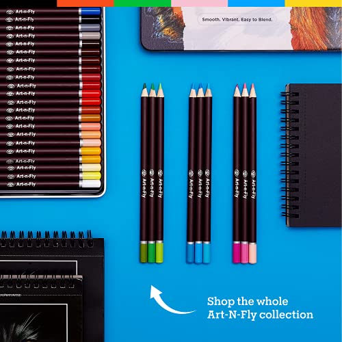Art-N-Fly Sketchpad for Travel and Portable Sketch Work - Two Pack Spiral Bound 200 Sheets Total - Pad 70lb/100g for Drawing (5.5x8.5") Art-n-Fly