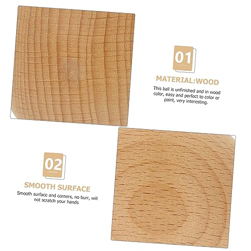 MAGICLULU Handmade DIY Painted Decorative Balls Wood Decor Balls to Paint DIY Wooden Balls Mini Wood Crafts Unfinished Wooden Balls Mini Wood Balls MAGICLULU