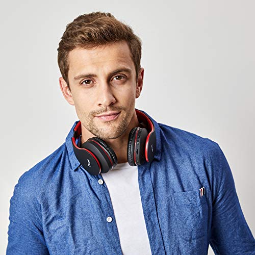 ZIHNIC Bluetooth Headphones Over-Ear, Foldable Wireless and Wired Stereo Headset Micro SD/TF, FM for Cell Phone,PC,Soft Earmuffs &Light Weight for ZIHNIC