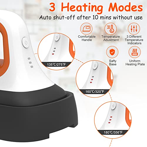 INFANT MOMENT Mini Heat Press Machine - (7"×3.8"), Heating Sublimation Transfer Projects for Tshirt Hats Bags Pillows Shoes Aprons,Features Insulated INFANT MOMENT