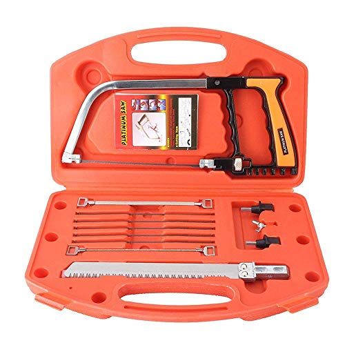 12Pcs Multifunction Handsaw Set,Hacksaw,Coping Saw, Bow Saw, Wood Saw, Steel Saw for Cutting Wood, Tile, Glass, Metal, Plastic, Ceramic Hunting, SYWAN