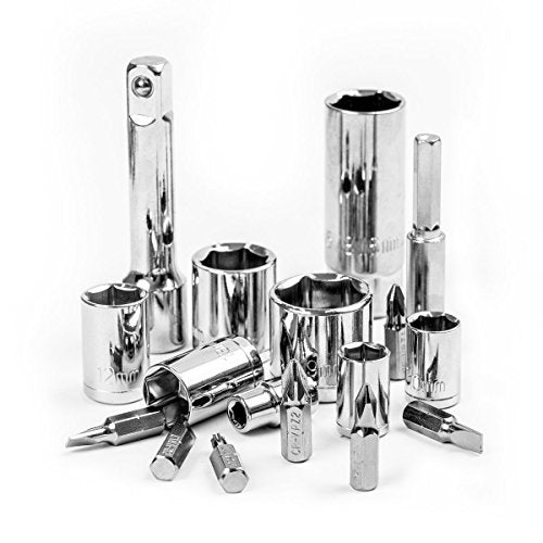 DEKOPRO 228 Piece Socket Wrench Auto Repair Tool Combination Package Mixed Tool Set Hand Tool Kit with Plastic Toolbox Storage Case DEKOPRO