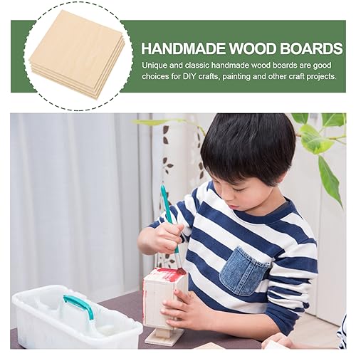 COHEALI 10 pcs Board Wood Rectangles for Crafts Unfinished DIY Wood Planks Craft Wood Planks Grilling Fish Plank Sign Making kit Wood Crafts COHEALI