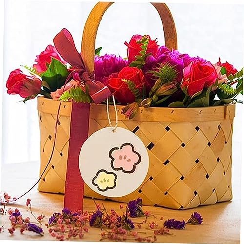 BESPORTBLE 1 Set Oval Wood Crafts Wooden Pieces Unfinished Wood Slices Label DIY Wood Cutouts with Hole Wood Chips Decorations Rope Blank Wood Slices BESPORTBLE