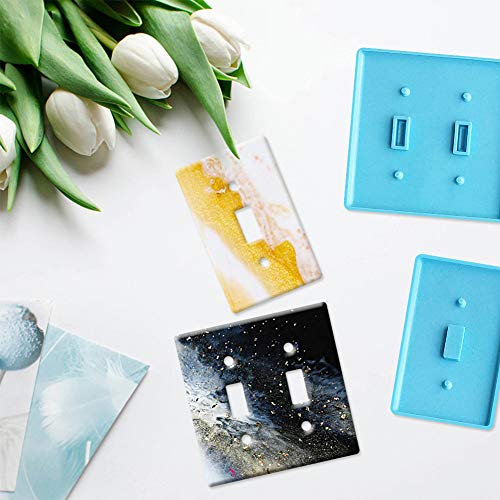 Light Switch Cover Resin Molds,Switch Socket Panel Plaster Mold for Epoxy Resin Epoxy Molds,Switch Plate Silicone Mold Outlet Cover Molds for DIY Terriyang