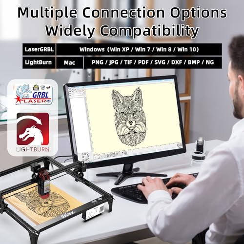 QQCASE 10W Laser Engraver,Higher Accuracy Laser Cutter and Engraver Machine,Laser Engraving Machine 60W Machine Output Power,Laser Engraver for Wood QQCASE