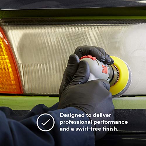 Cubitron Random Orbital Sander - Compact Auto Body Sander - Pistol Grip - 3” x 1/8” Diam. Orbit - Pneumatic - Hook and Loop Pad Cubitron