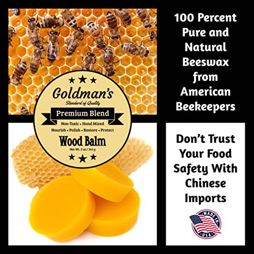 Goldman's Wood Balm - Cutting Board Finish - Paste Wax - Wood Wax - Paste Wax for Wood - Wood Sealer - All Natural - Non Toxic - Food Grade - Wood WoodArtSupply