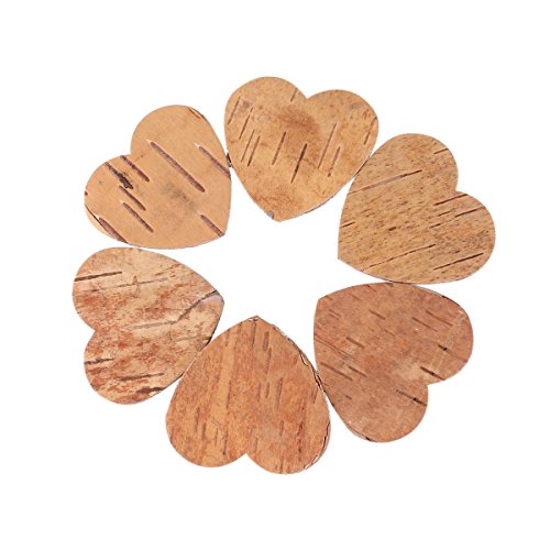 SUPVOX 80pcs Unfinished Wood Heart Cutouts Rustic Wooden Heart Shapes Log Slices for Wedding Centerpieces Arts Crafts DIY Decoration SUPVOX