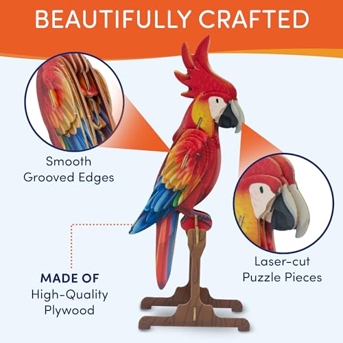 4-in-1 3D Wooden Bird Puzzle Set for Creative Kids - DIY Model Building Kits Smartstoy