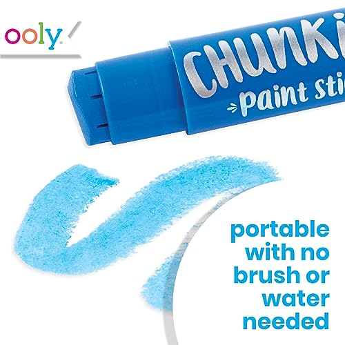 Ooly Chunkies Twistable Tempera Paint Sticks For Kids, No Mess, Quick Drying, Set of 12 Ooly