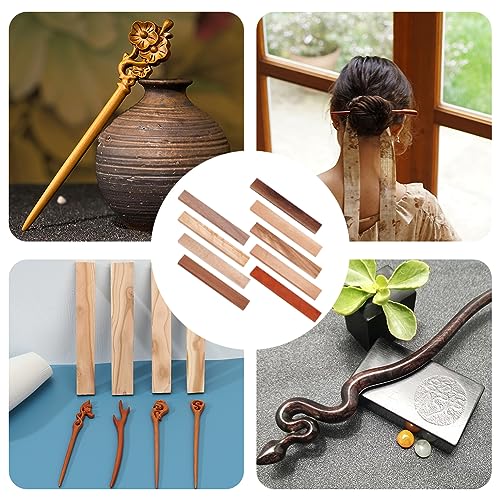 OLYCRAFT 9 Pcs 9 Colors Wood Pen Blanks Exotic Pen Blanks Kit Padauk Cherry Wood Black Walnut Maple Bench Rectangle Turning-Pen Blanks Unfinished OLYCRAFT