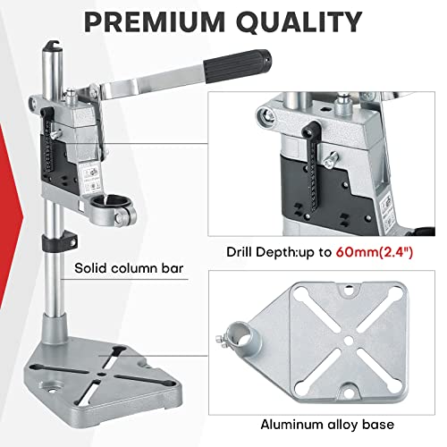MAOPINER Universal Electric Drill Press Stand Tool Drill Stand Bench Clamp Drill Press Stand for Hand Drill Workstation Repair Tool Clamp MAOPINER