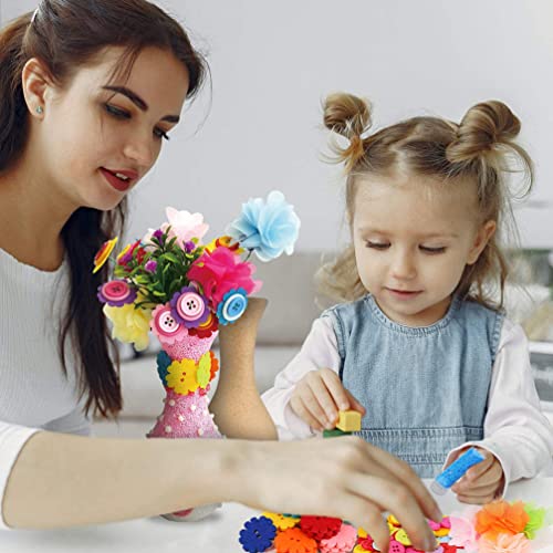 Happyyami 4pcs Unfinished Wood Vase Blank Flower Vase Bud Vase Paint Your Own Vase Natural Flower Container for DIY Hand Painting Flower Craft Kit Happyyami
