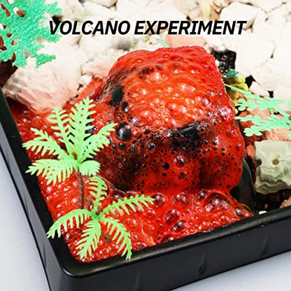 Giggleway Create a Dinosaur Habitat with Dino Egg Dig Kit & Volcano Science Kit, Dinosaur Toys with Dino Eggs Excavation Set, Eruption Volcano