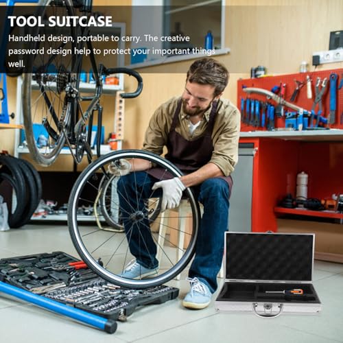 DOITOOL Box Suitcase Tool Chest Locking Briefcase Metal Case Briefcases for Men Hard Briefcase Looking for Men Portable Workstation Briefcase DOITOOL