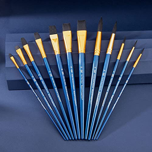 Royal Brush Manufacturing Royal and Langnickel Zip N' Close 12-Piece Brush Set, Soft Black Taklon Royal Brush Manufacturing Company