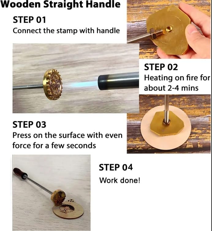 Personalized Custom Wood Branding Iron - Unique Stamp for Wood, Leather, Baking, and Meat Arokimi