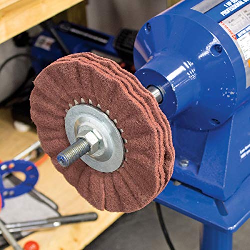 Eastwood 8 in. Non-Woven Abrasive Buffing Polishing Wheel Scouring Pad Grinding Flap Eastwood