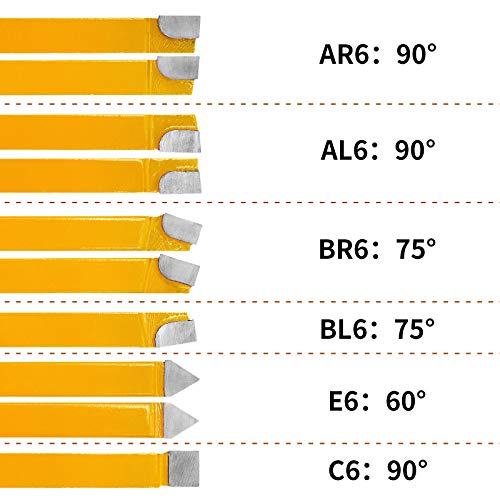 PNBO 20 pc 3/8"Carbide Tip Tipped Cutter Tool Bit Cutting Set For Metal Lathe Tooling. PNBO