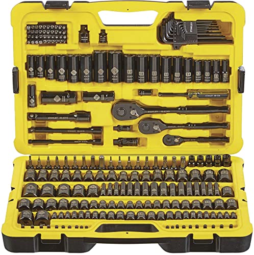 STANLEY Professional Grade Black Chrome NEW Mechanics Tool Set (Socket Set-229 pieces) Stanley