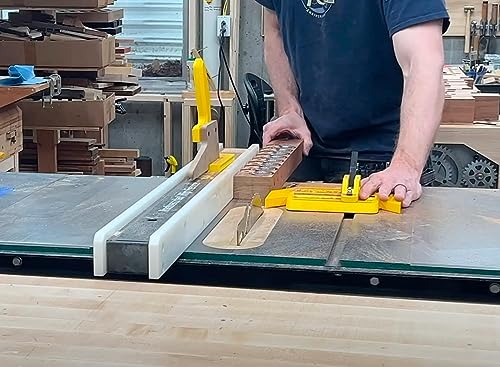 Magswitch SavR Featherboard, miter slot featherboard for use with table saw or bandsaw, adjustable miter slot, locks in place, easy to use and safe Magswitch