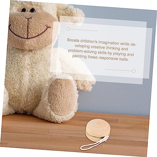 Gogogmee 10pcs Graffiti Yo-yo Trick Yoyo Beginner Yoyo Transaxle Yoyo Responsive Yoyo Rotating Yoyo Balls Wood Yoyo Balls Unfinished Wood Bearing Gogogmee