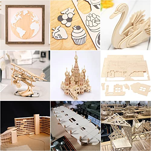 20 Pieces Basswood Sheet, 1/16 x 12 x 8 Inch Thin Plywood Wood Sheets for Crafts TDOCK