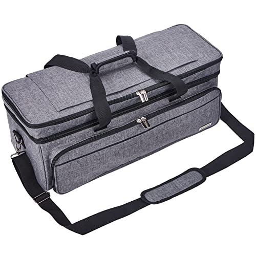 NICOGENA Double Layer Carrying Case with Mat Pocket for Cricut Explore Air 2, Cricut Maker, Cricut Maker 3, Cricut Explore 3, Multi Large Front NICOGENA