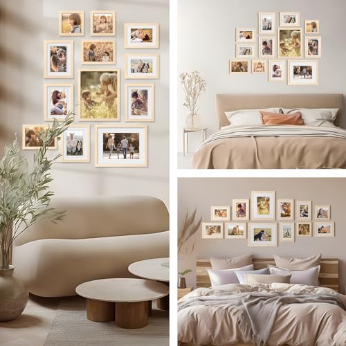 Egofine Picture Frame Set 12 Pack, Picture Frames Collage Wall Decor with Two 8x10, Four 5x7, Four 4x6, Two 4x4, Photo Frames for Wall and Tabletop, Egofine