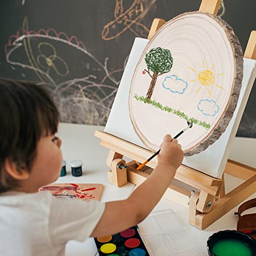 Prsildan 4 Pcs Large Natural Wood Slices, 10-11.5 Inches Unfinished Wood Centerpieces for Tables, DIY Round Wooden Circle Sign Crafts for Wedding Prsildan