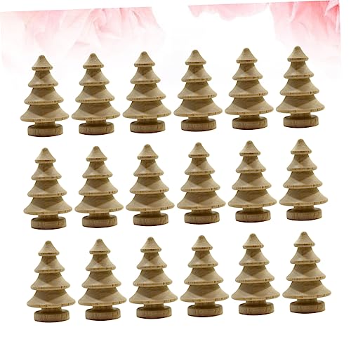 NOLITOY 20pcs Miniature Wood Trees Wooden Peg Figures Blank Peg People Christmas Craft Supplies Unfinished Wood Snowman Unfinished Peg Dolls NOLITOY