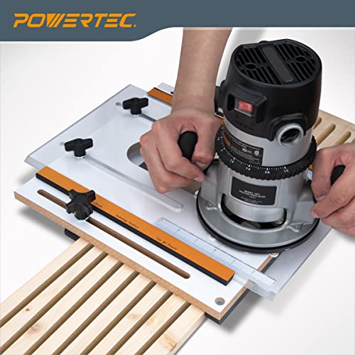 POWERTEC 71399 Router Fluting Jig, Router Jig for Precise Flutes, Router Table Accessories POWERTEC