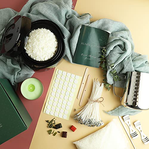 Hearth & Harbor Soy candle making kit for Adults & Kids, Candle Making Supplies, DIY for Beginners, Soy Wax with Melter - Complete Kit + Electric Hearth & Harbor