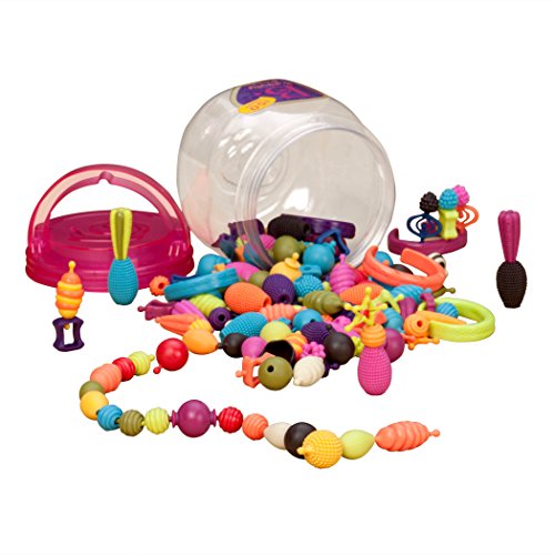 B. toys – Pop Arty! 150 Pcs- Jewlery Making Kit- Creative Pop Snap Bead Set for Kids –DIY Craft Jewelry Making Kit –Necklaces, Rings, Bracelets – 4 B. toys