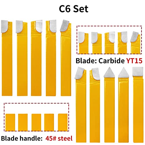 PNBO 20 pc 3/8"Carbide Tip Tipped Cutter Tool Bit Cutting Set For Metal Lathe Tooling. PNBO