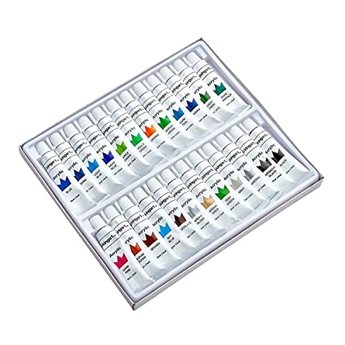 KINGART Studio Acrylic Paint, 12ml (.4oz), Set of 48 Colors KINGART